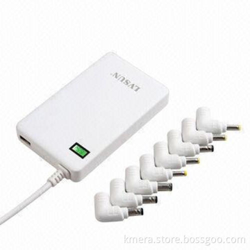 Ultra-slim Universal Notebook Charger with LCD Screen Display, 2.4A Maximum USB Output, Charge Pads